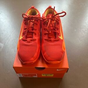 Nike Kids Vibrant Red and Orange Basketball Shoes